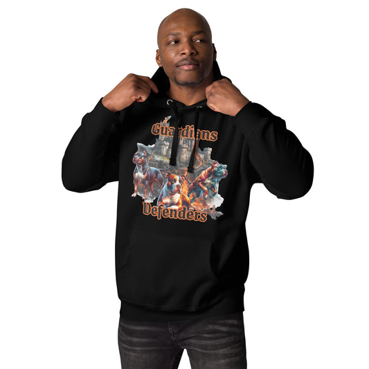 Guardians and Defenders Pit Bull Hoodie by Awake Republic - Black 100% Cotton Face Cotton/Polyester blend Pullover Hoodie with image