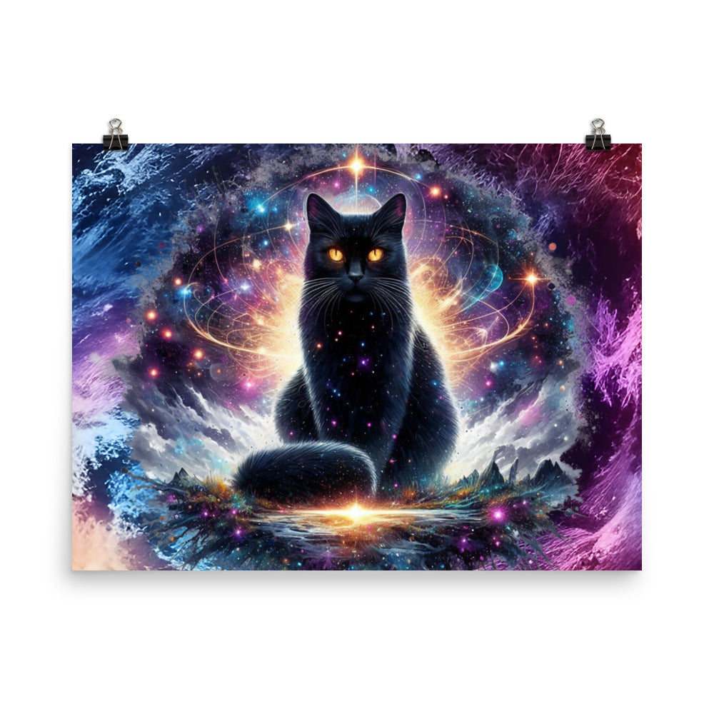 Space Cat Collection (Vol. 5) 24"x18" Enhanced Matte Paper Poster by Awake Republic - Enhanced Matte Paper Poster with fully encompassing graphic. Paper made in Japan